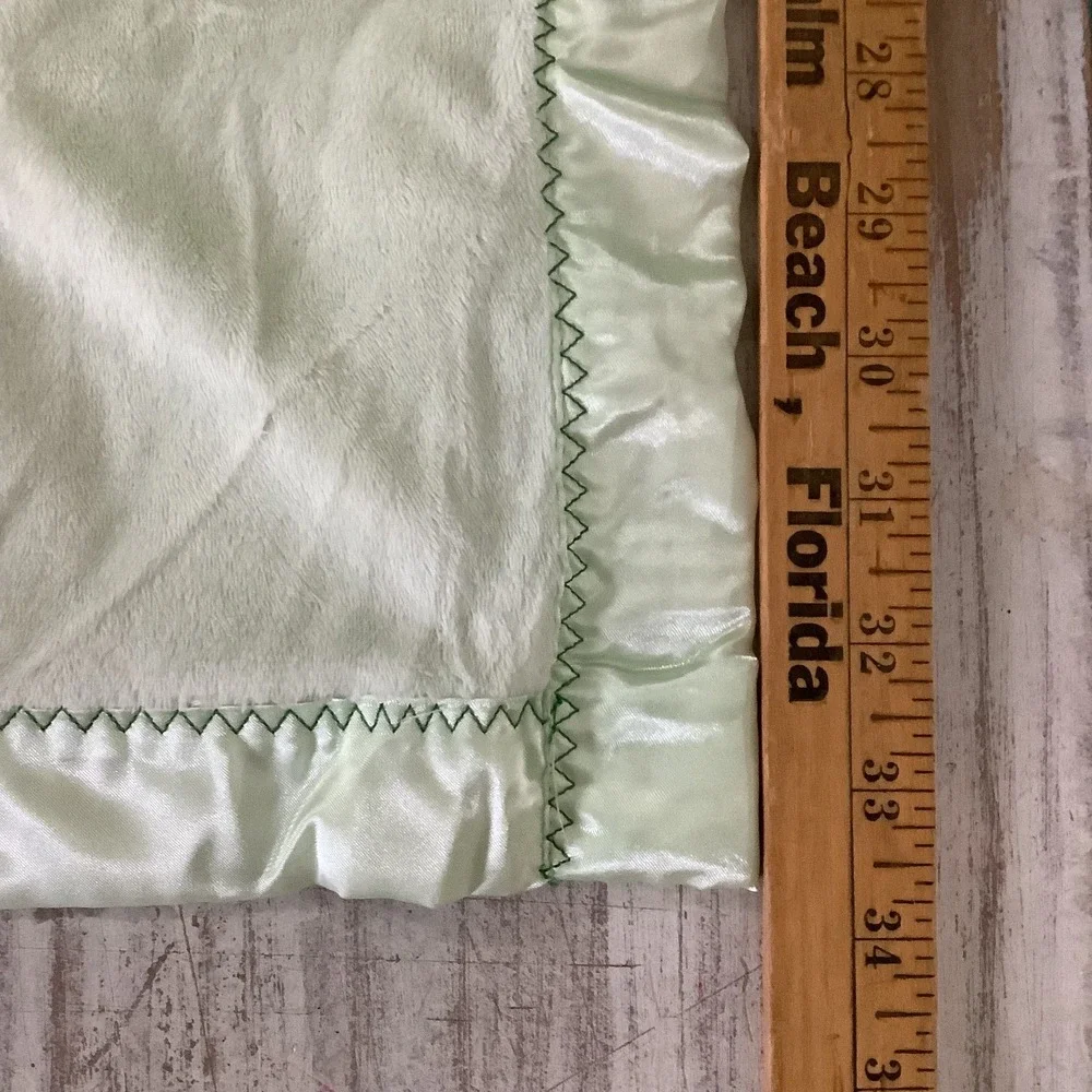 Carter's Dragon Baby Blanket Satin Trim‎ Plush Security Green Lovey Retired